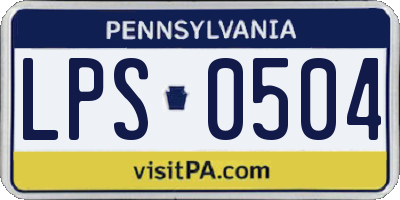 PA license plate LPS0504