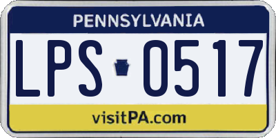 PA license plate LPS0517
