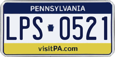 PA license plate LPS0521