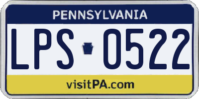 PA license plate LPS0522