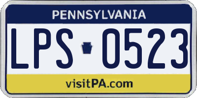 PA license plate LPS0523