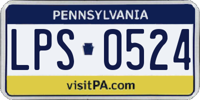 PA license plate LPS0524