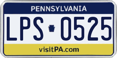 PA license plate LPS0525