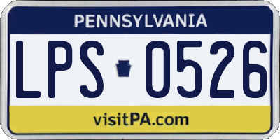 PA license plate LPS0526