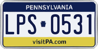 PA license plate LPS0531