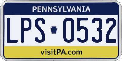 PA license plate LPS0532