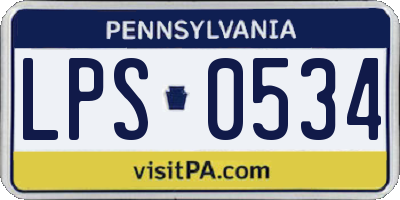 PA license plate LPS0534