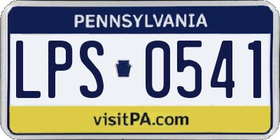 PA license plate LPS0541