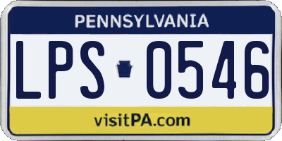 PA license plate LPS0546