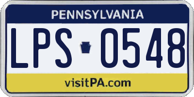 PA license plate LPS0548
