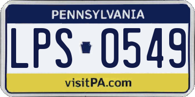 PA license plate LPS0549