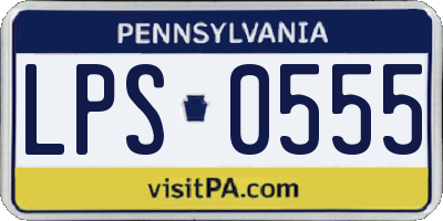 PA license plate LPS0555