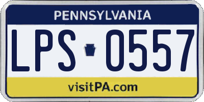 PA license plate LPS0557