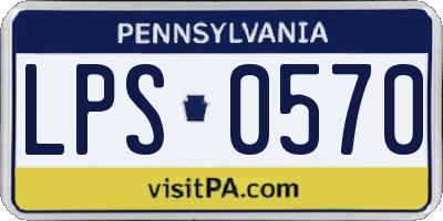 PA license plate LPS0570