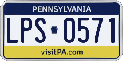 PA license plate LPS0571