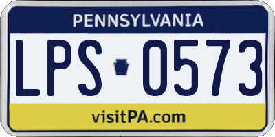 PA license plate LPS0573
