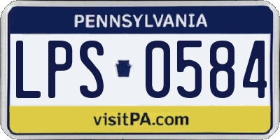 PA license plate LPS0584