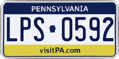 PA license plate LPS0592