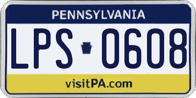 PA license plate LPS0608