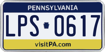 PA license plate LPS0617