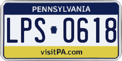 PA license plate LPS0618
