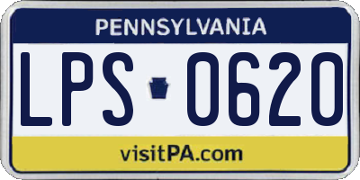 PA license plate LPS0620