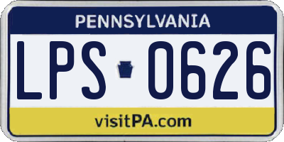 PA license plate LPS0626