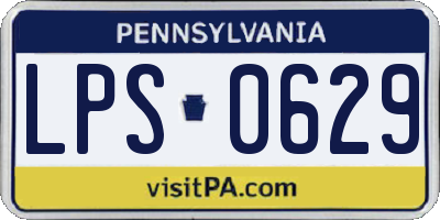 PA license plate LPS0629
