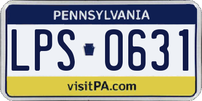 PA license plate LPS0631
