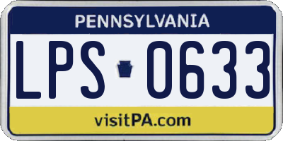 PA license plate LPS0633