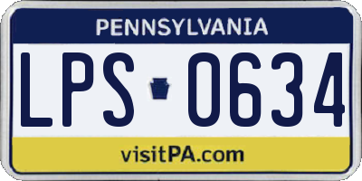PA license plate LPS0634