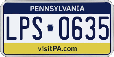 PA license plate LPS0635