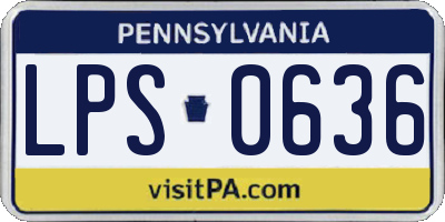 PA license plate LPS0636
