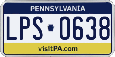 PA license plate LPS0638