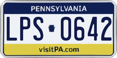 PA license plate LPS0642