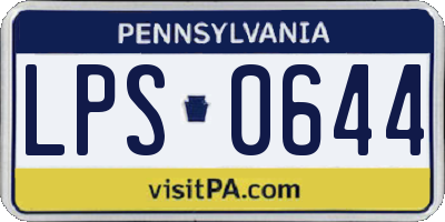 PA license plate LPS0644