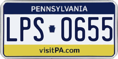 PA license plate LPS0655
