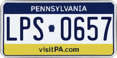 PA license plate LPS0657