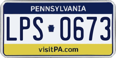 PA license plate LPS0673