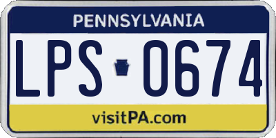 PA license plate LPS0674