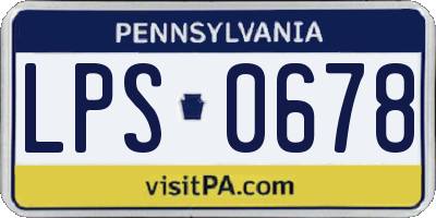 PA license plate LPS0678