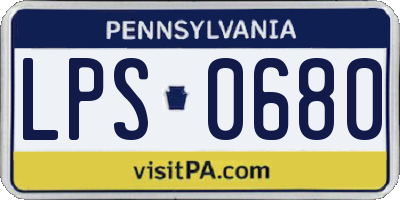 PA license plate LPS0680