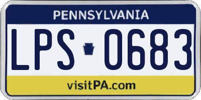 PA license plate LPS0683