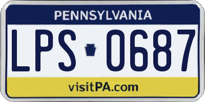 PA license plate LPS0687