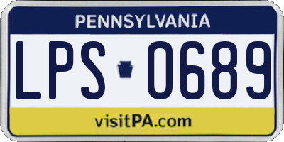 PA license plate LPS0689