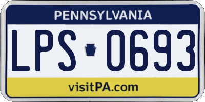 PA license plate LPS0693