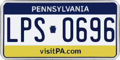 PA license plate LPS0696