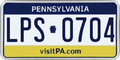 PA license plate LPS0704