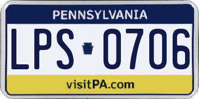 PA license plate LPS0706