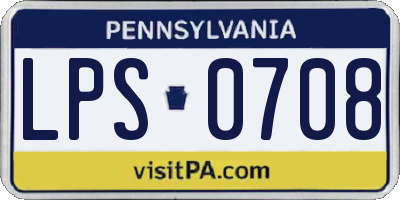 PA license plate LPS0708